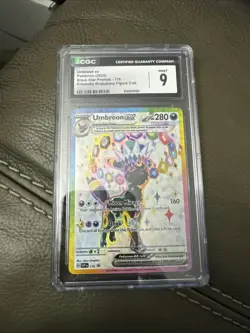 UMBREON EX Black Star Promo 176 CGC 9 2025 Pokemon Prismatic Figure Collection - Image 1