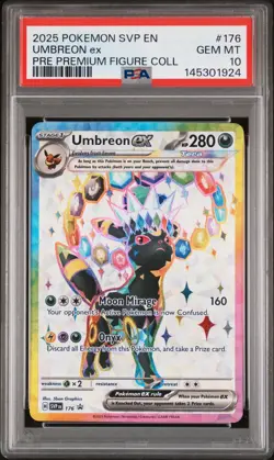 2025 POKEMON SVP EN-SV BLACK STAR PROMO #176 UMBREON EX PSA 10 GEM - Image 1