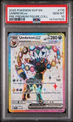 Pokemon Umbreon EX SVP 176 Premium Figure Collection Black Star Promo PSA 10 - Image 1