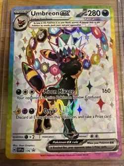 Pokemon TCG Umbreon ex SVP 176 Prismatic Evolutions Black Star Promo Holo NM - Image 2