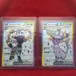 Pokemon TCG | Espeon EX 175 and Umbreon EX 176 | S&V Black Star Promo Pair - Image 1