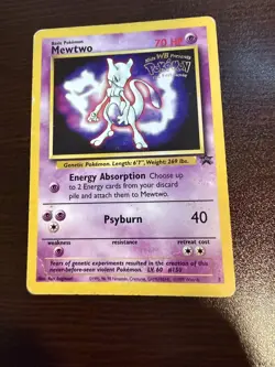 Mewtwo 3/53 Black Star Rare Promo WOTC Pokemon Card - MP - Image 1