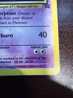 Mewtwo 3/53 Black Star Rare Promo WOTC Pokemon Card - MP - Image 5