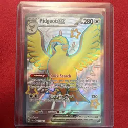 Pidgeot ex 221/091 SV: Paldean Fates Full Art Shiny Ultra Rare Holo Pokemon Card - Image 1