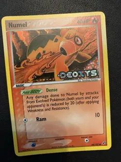 Pokemon EX Deoxys Numel Reverse Holo Card 68/107 Common Stamped - Image 1