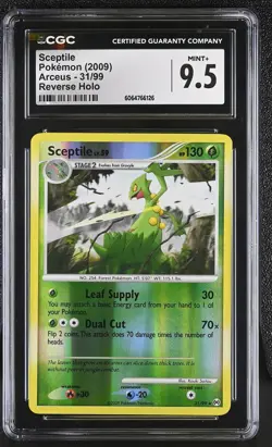 CGC 9.5 MINT+ Sceptile 2009 Arceus 31/99 Reverse Holo Pokemon Card - Image 1