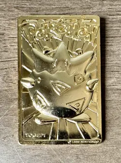 Togepi Pokemon Limited Edition Nintendo 1999 23K Gold Plated Card - Image 1