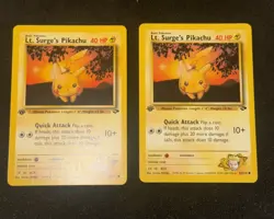 Pokemon Card - 1st Edition - Lt. Surge’s Pikachu - (84/132) Gym Heroes X 2 - Image 1