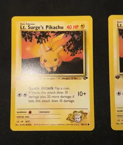 Pokemon Card - 1st Edition - Lt. Surge’s Pikachu - (84/132) Gym Heroes X 2 - Image 2