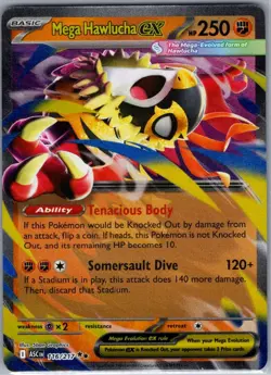 Mega Hawlucha ex 116/217 ME: Ascended Heroes - Pokemon Card - NM - Image 1