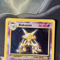 Pokemon Alakazam TCG Base Set 2 1/130 Holo Unlimited Rare WOTC Card SWIRL - Image 2