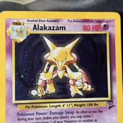 Pokemon Alakazam TCG Base Set 2 1/130 Holo Unlimited Rare WOTC Card SWIRL - Image 5