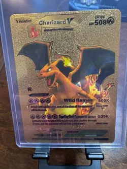 Pokemon Charizard LV91 HP 508 Wild Flames Gold Finish Card - Image 1