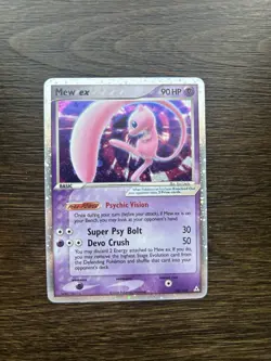 Pokemon TCG Holon Phantoms Mew EX Holo Ultra Rare Card 100/110 2006 Vintage - Image 1