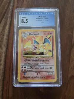 2000 POKEMON TCG CHARIZARD BASE SET 2 #4/130 HOLO RARE CGC 8.5 GRADED CARD - Image 1