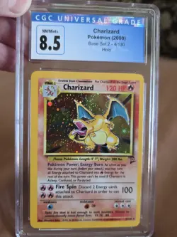 2000 POKEMON TCG CHARIZARD BASE SET 2 #4/130 HOLO RARE CGC 8.5 GRADED CARD - Image 3
