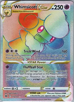 Whimsicott VSTAR (Secret) 175/172 SWSH09: Brilliant Stars - Pokemon Card - NM - Image 1
