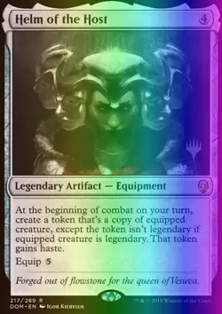 MTG Magic the Gathering Helm of the Host (217p/118) Dominaria Promos LP FOIL - Image 1