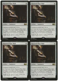 MTG Haunted Plate Mail x4 Magic 2015 M15 Rare NM Playset - Image 1