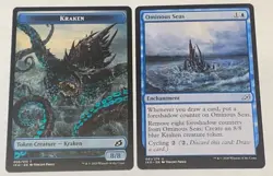 Ominous Seas + Kraken Token Ikoria MTG MAGIC THE GATHERING NEW UNPLAYED - Image 1