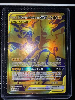 Pokemon Sun And Moon Pikachu & Zekrom GX #SM248 Black Star Promo HP - Image 1