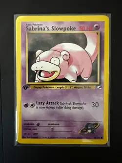 Pokemon Sabrina's Slowpoke Gym Heroes 1st Edition #95 - Image 1