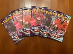 Pokemon Sword & Shield Chilling Reign Lot Of 6 Booster Packs READ DESCRIPTION - Image 1