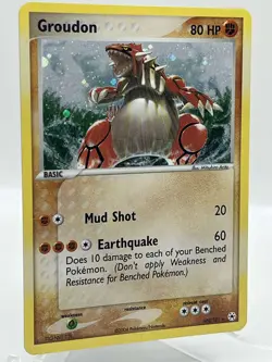 Groudon 102/101 EX Hidden Legends Holo Secret Rare Vintage Pokemon TCG Card - Image 2