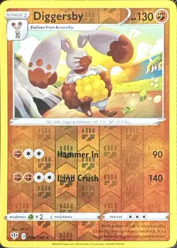 Diggersby 096/189 Rare Darkness Ablaze Pokemon Reverse Holo Near Mint - Image 1