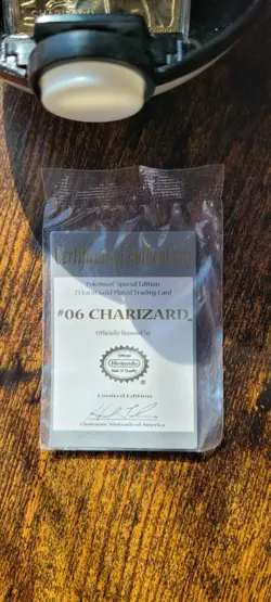 1999 RARE Burger King Pokemon 23K Gold Plated CHARIZARD #6 Poke Ball MP - Image 3