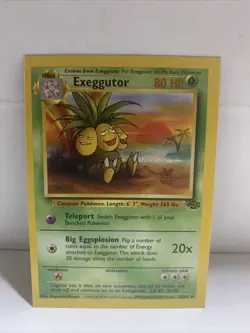 Exeggutor 35/64 Error (square Cut ) Jungle Non Holo Pokemon Card - Image 1