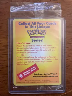 Sealed Dragonite Pokemon The First Movie WB Promo Black Star 1999 Card WOTC New - Image 1