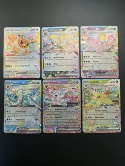 Lot of 6 Prismatic Evolutions Pokemon TCG EX Holo - Umbreon Espeon Vaporeon - Image 1