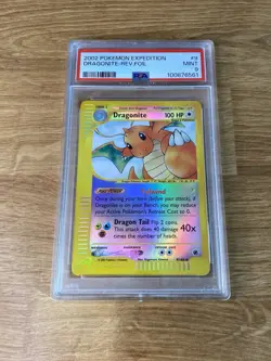 2002 Pokemon Dragonite Reverse Holo Expedition 43/165 PSA 9 English - Image 1