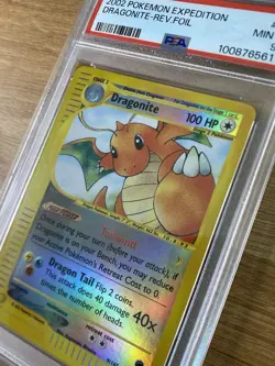 2002 Pokemon Dragonite Reverse Holo Expedition 43/165 PSA 9 English - Image 3
