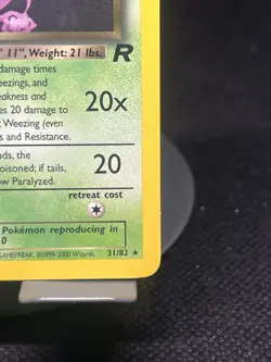 Pokemon TCG Dark Weezing 31/82 Team Rocket Regular Rare LP - Image 4