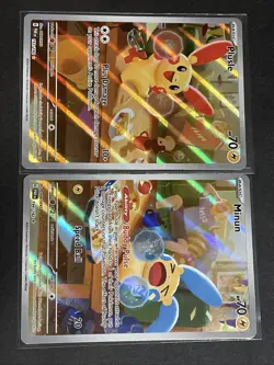 Plusle 193/182 & Minun 194/182: Paradox Rift Set Illustration Rare Pokemon - Image 1