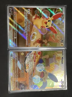 Plusle 193/182 & Minun 194/182: Paradox Rift Set Illustration Rare Pokemon - Image 2