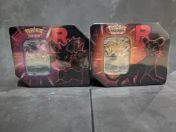 🔥2 Tins🔥 Team Rocket Tins New Sealed Destined Rival 1-Nidoking, 1- Persian Art - Image 1