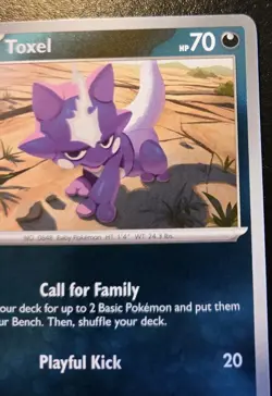 Toxel 067/094 Reverse Holo Common Phantasmal Flames Pokemon TCG - Image 3
