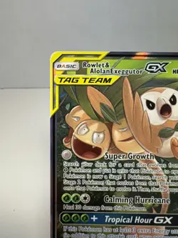 Rowlet & Alolan Exeggutor GX Holo Card 1/236 Tag Team Sm-Unified Minds - Image 3