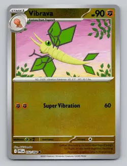 Reverse Holo Vibrava 052/094 Common Phantasmal Flames Pokemon - Image 1