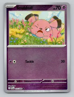 Reverse Holo Snubbull 037/094 Common Phantasmal Flames Pokemon - Image 1