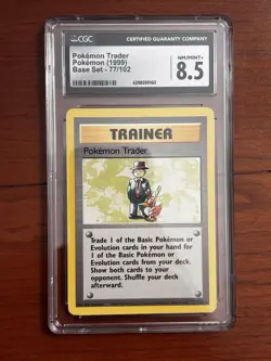 CGC 8.5 Pokemon Trader 77/102 RARE Base Set Pokemon Card! - Image 1