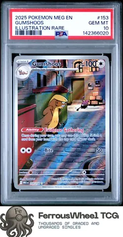 Gumshoos #153 - 2025 Pokemon Meg En-Mega Evolution - PSA 10 - Image 1