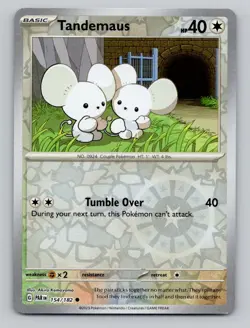 Reverse Holo Tandemaus 154/182 Common Paradox Rift Pokemon - Image 1