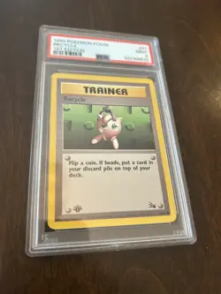 1999 POKEMON FOSSIL 1ST EDITION #61 - RECYCLE PSA 9 - Image 1