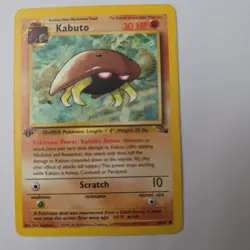 Pokemon TCG Kabuto Fossil 50/62 1st Edition - Image 1