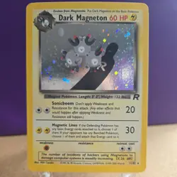 Vintage Pokemon Dark Magneton Holo Rare Team Rocket 11/82 LP - Image 1