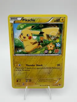 Pokemon Pikachu XY Furious Fists Reverse Holo Basic 60HP Common #27/111 2014 - Image 1